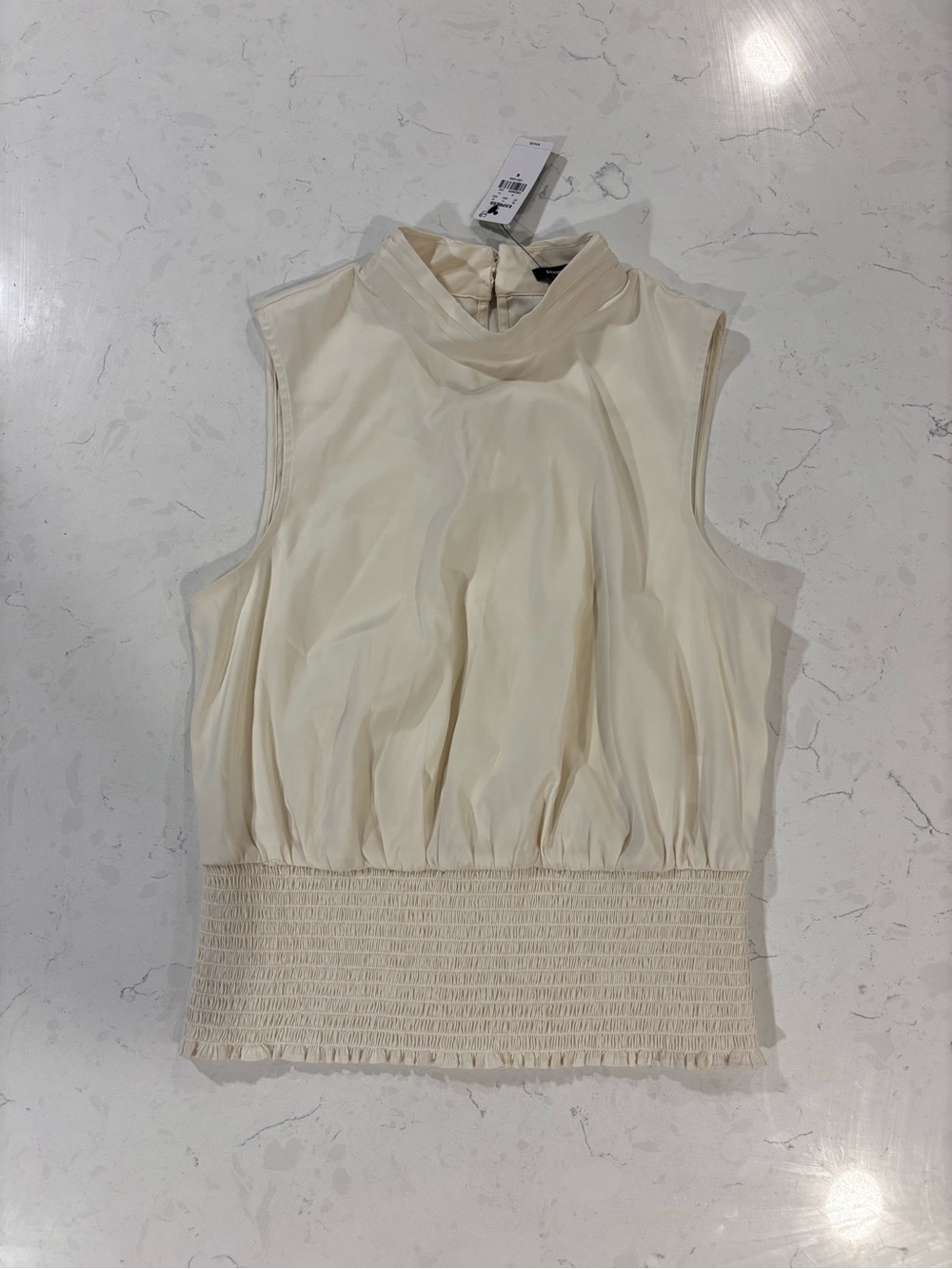 Express white sleeveless blouse